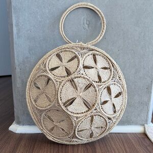 Handcrafted Beige Woven Bag